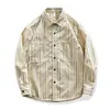 Camisa retro clásica a rayas de estilo americano para hombre, resistente, de manga larga, para primavera y otoño, chaqueta de camisa casual vintage británica, 2026