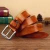 Cinturón de Cuero Genuino para Hombre de Piel de Vaca de Primera Capa Hecho a Mano Casual Retro Versátil Moderno Jeans para Jóvenes y Personas de Mediana Edad Cinturón Envejecido