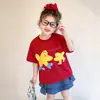 Camiseta Manga Curta para Meninas 2025 Novas Roupas de Verão para Crianças Estilo Verão Super Bonita t Bebê Menina Manga Meia Moda Tops