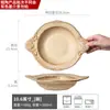 Tigela Cerâmica Fosca com Duas Alças Estilo Japonês Tigela de Sopa Doméstica Tigela de Louça Tigela para Macarrão Tigela para Salada Tigela para Miojo Atacado