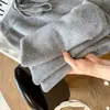 Pantalones de Pierna Ancha de Cintura Alta de Lana Virgen Australiana Estilo Otoño e Invierno para Mujer, Pantalones Rectos Suaves Casuales Nube
