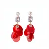 Pendientes de Botón de Perla de Concha Cuadrada de Circonita Cúbica Aguja de Plata Estilo Hong Kong Retro Versátiles Joyería para Orejas de Lujo Ligero Sensación de Alta Gama para Mujeres