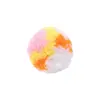 Bola de brinquedo para gato em lã tecida à mão, bola colorida de pelúcia para provocar gatos, brinquedo de morder para gatos para alívio do tédio, brinquedo interativo para animais de estimação
