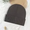 Nuevo Gorro de Punto Cortavientos y Cálido para Exteriores Transfronterizo de Otoño e Invierno con Logo Personalizado, Estilo Clásico, Gorro Pequeño de Lana con Borde
