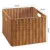 Mesa de Té Cesta de Bocadillos Mesita de Noche Caja de Almacenamiento Cesta con Cajón Cesta de Almacenamiento para Artículos de Baño Marco de Ratán de Plástico