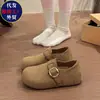 Zapatos Birkenstock de suela gruesa con tacón oculto totalmente cerrados para mujer, modelo 2026, estilo nuevo, retro, versátiles, sin cordones, para combinar con faldas, zapatos individuales Birkenstock