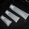 Botellas Rellenables de Viaje para Cosméticos, Limpiador Facial, Loción, Crema Facial, Tapa de Giro Botella Exprimidora, Tubo Suave Translúcido Mate, Botella de Plástico