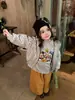 Weiniguo 2026 Otoño Nueva Ropa Infantil Niñas Estilo Coreano Chaqueta con Capucha de Lunares Lindo Top con Cremallera