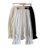 25 Primavera Nueva Serie Mori Color Sólido Algodón Delgado Bordado Hueco Corte en el Pie Pantalones con Corte Insertado Apilados con Pantalones de Botón de Flor