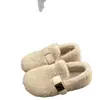 Zapatos peludos sencillos y elegantes para mujer, perfectos para usar en exteriores, nueva colección otoño/invierno 2026, Mary Janes de algodón sin cordones, mocasines y zapatos planos