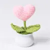 Día del Maestro Maceta Tejida Flor Artificial Acabados Adornos Decoración Hogar Amigos Mejor Amigo Regalos Regalo Flores en Maceta