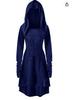 Ebay Amazon Comércio Exterior Europeu e Americano Explosões Vestido de Alça com Capuz de Manga Comprida para Performance de Feriado Feminino Cor Sólida