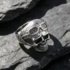 Joyería punk vintage divertida anillo de calavera divertida fundición anillo de acero de titanio anillo al por mayor SA188