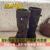 Botas Retrô de Cano Alto Botas Plataforma Fivela de Cinto Emagrecedoras Botas de Montaria de Cano Alto Femininas 2026 Novas Botas de Cano Alto com Aumento Interno de Altura Outono