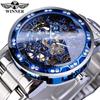 T-WINNER Winner Nuevo Reloj de Hombre Moda Casual Hueco Pedrería Reloj Mecánico Manual para Hombre