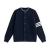 Suéter cárdigan de punto a rayas para pareja, para hombres y mujeres, otoño e invierno, estilo perezoso, chaqueta casual holgada de botones, versátil y moderna