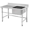 Lavabo Grande de Acero Inoxidable para Guardería, Escuela, Baño Escolar, Comedor 304 Espesado y Reforzado