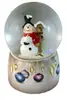 Resina Muñeco de Nieve Navideño Anciano Bola de Cristal de Nieve Caja de Música Bola de Agua Manualidades Decoración Navideña Adorno Regalo