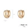 Kenjie aretes clásicos europeos y americanos para mujer, transfronterizos, de moda, en forma de U, simples, combinan con todo, elegantes, de cobre, pequeños, pulidos a espejo