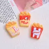Delicioso Pipoca Brinquedo de Comida Desenho Animado DIY Acessórios de Joia Furo Fivela de Sapato Pacote de Material Cola de Creme Resina Pequenos Acessórios