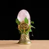 Pedra Lapidada de Cristal Natural Transfronteiriça Coluna de Cristal Árvore da Vida Sino Criativo Sino de Mão Adorno de Decoração de Adereço de Halloween