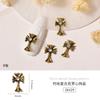 Accesorios para Uñas Artísticas al por Mayor Remaches Metálicos Estilo Japonés Abejita Aleación Oro y Plata Vintage Set de Cruces Decoraciones para Uñas
