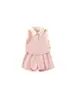 Ropa Youbao para Niños, Traje para Niños, Top sin Mangas Estilo Preppy, Pantalones de Falda Plisada, Conjunto de Dos Piezas para Niñas, Ropa Casual para Niños