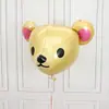 Celebridad de Internet Coreana Estilo ins Oso 3D Estéreo Cabeza de Oso Oso de Gelatina Globo de Película de Aluminio Globo para Fiesta de Cumpleaños de Bebé