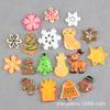 Copos de Nieve Accesorios de Navidad Accesorios de Resina Tocado Pasador Material Pegamento de Crema DIY Funda de Teléfono Celular Flor para Agujero de Zapato