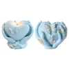 Jiahuimei Portátil Adorno de Vela de Amor Molde de Silicona Día de San Valentín Decoración de Yeso Aromaterapia de Amor Molde