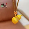 Tienda de Oro Mismo Estilo Colgante de Collar con Cuerda Tejida y Diamante Cepillado en Forma de Calabaza Diseño de Nicho Marca de Moda Retro Regalo Sólido para Novia