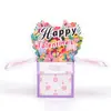 Suministro directo de fábrica nueva tarjeta de felicitación 3D feliz Día de San Valentín se pueden agregar palabras de bendición LOGOTIPO caja tridimensional emergente personalizada