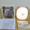 Luz Noturna LED Inteligente de Economia de Energia Carregável Quarto Mesa de Cabeceira Atmosfera Noturna Sono Alimentação do Bebê Sensor de Proteção Ocular Luz