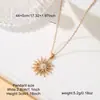 Colar com pingente de sol e lua transfronteiriço, corrente de clavícula cravejada com diamantes retrô europeu e americano, acessório feminino de nicho e luxuoso, em estoque
