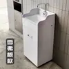 Lavatório Móvel de Chão Lavatório com Sensor Automático Tipo Armazenamento de Água Escritório Loja Salão de Beleza Lavatório