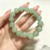 Pulsera de Cuentas de Flor de Durazno Natural, Pulsera de Cuentas Color Durazno de Jade de Seda Dorada de Xinjiang, Joyería de Jade, Suministro para Transmisiones en Vivo