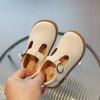 Primavera 2025 Nuevos Zapatos de Cuero para Niñas de Color Sólido Estilo Británico Zapatos Pequeños de Cuero Zapatos de Princesa para Niñas Zapatos Pequeños Estilo Universitario