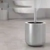 Escova de vaso sanitário de aço inoxidável sem furos para vaso sanitário sem canto morto assento com cabo longo escova de limpeza de chão de vaso sanitário escova de vaso sanitário