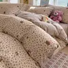 2026 Novo Conjunto de Roupa de Cama de Algodão 100% Quatro Peças Lençol de Cama Totalmente Algodão Capa de Edredom Estilo Fresco Conjunto de Roupa de Cama de Três Peças para Dormitório de Estudante