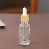 Botella de Vidrio para Aceite Esencial de 10 ml Botella Transparente para Dispensar Líquidos Botella Gotero con Punta de Plástico Botella para Dispensar Muestras de Esencia