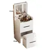 Nuevo tocador multifuncional para espacios pequeños, gabinete de almacenamiento, mesa de maquillaje estilo crema, mesa abatible, tocador de dormitorio para mujeres