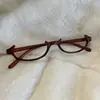 Óculos Vermelhos Ovalados Meia-Armação Estilo Japonês Garota Picante para Mulheres Cosplay Anime Decoração de Foto Bidimensional Armação