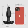Equipamento sexual masculino e feminino, plug anal de contas de silicone, estimulação vibratória de 10 frequências, vibrador de masturbação anal, plug de câmara posterior