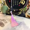 Venda Direta de Fábrica 13cm Pérola Branca Franja Oca Estilo Chinês Almofada de Sofá Franja Caminho de Mesa Ventilador Pingente Acessório