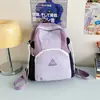 Mochila Feminina Estudante Universitária Bonita Cor Contrastante 2025 Nova Estudante do Ensino Fundamental II e Ensino Médio Mochila de Viagem de Grande Capacidade