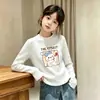 Top Térmico de Felpa Cepillada de Manga Larga para Niñas Otoño/Invierno 2026 Nuevo Camiseta Interior de Cuello Redondo para Niños Camiseta Casual de Manga Larga