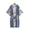 Cardigan Kimono Feminino Verão 2024 Estilo Europeu e Americano, Multicor, Cauda de Sereia 23041