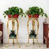 Soporte de flores de hierro forjado, estilo europeo, de pie, estante para macetas de interior de varios niveles para sala de estar y balcón, adecuado para plantas en maceta como plantas araña y plantas en maceta.