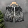 Nuevos Shorts Casuales de Moda de Verano para Hombre con Diseño de Tinta Salpicada, Modernos y Elegantes, Corte Recto, Versátiles para el Uso Diario, Pantalones de Cinco Puntos