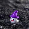 Novos micro-enfeites de paisagem transfronteiriços Mini ornamentos luminosos Halloween fantasma bruxa resina pequenos ornamentos decorações acessórios